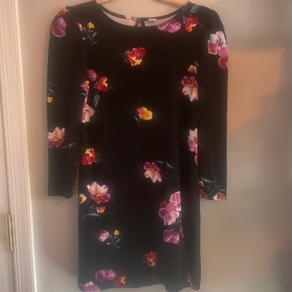 Old Navy black, floral dress